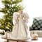 Glitzhome® 24"H Faux Fur & PVC Christmas Elegant Angel Tree Topper with Porcelain Face